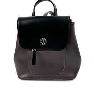 L Credi Backpack Black Brown Taupe Made In Italy Faux Leather Rucksack Womens